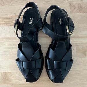 Zara Cage Flat Sandals